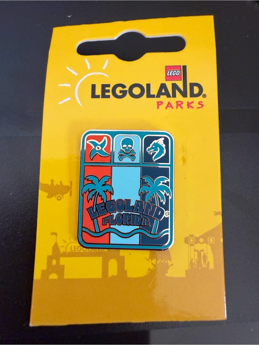 Lego Legoland Florida Red & Blue Collectible Tradable Enamel Pin
